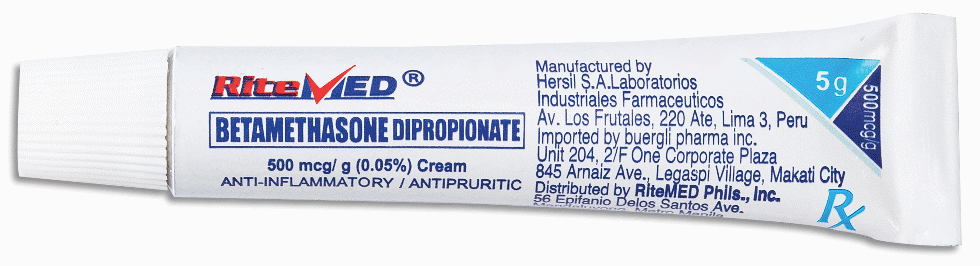 Image Of Ritemed Betamethasone Dipropionate Cream 500 Mcg G 0